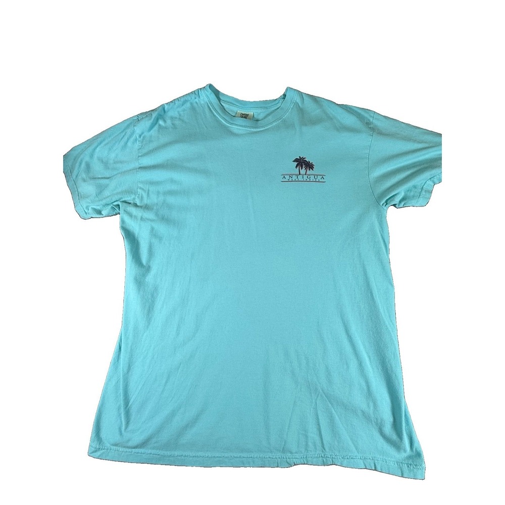 ANTIGUA, WEST INDIES T-SHIRT XL Aqua Short Sleeve